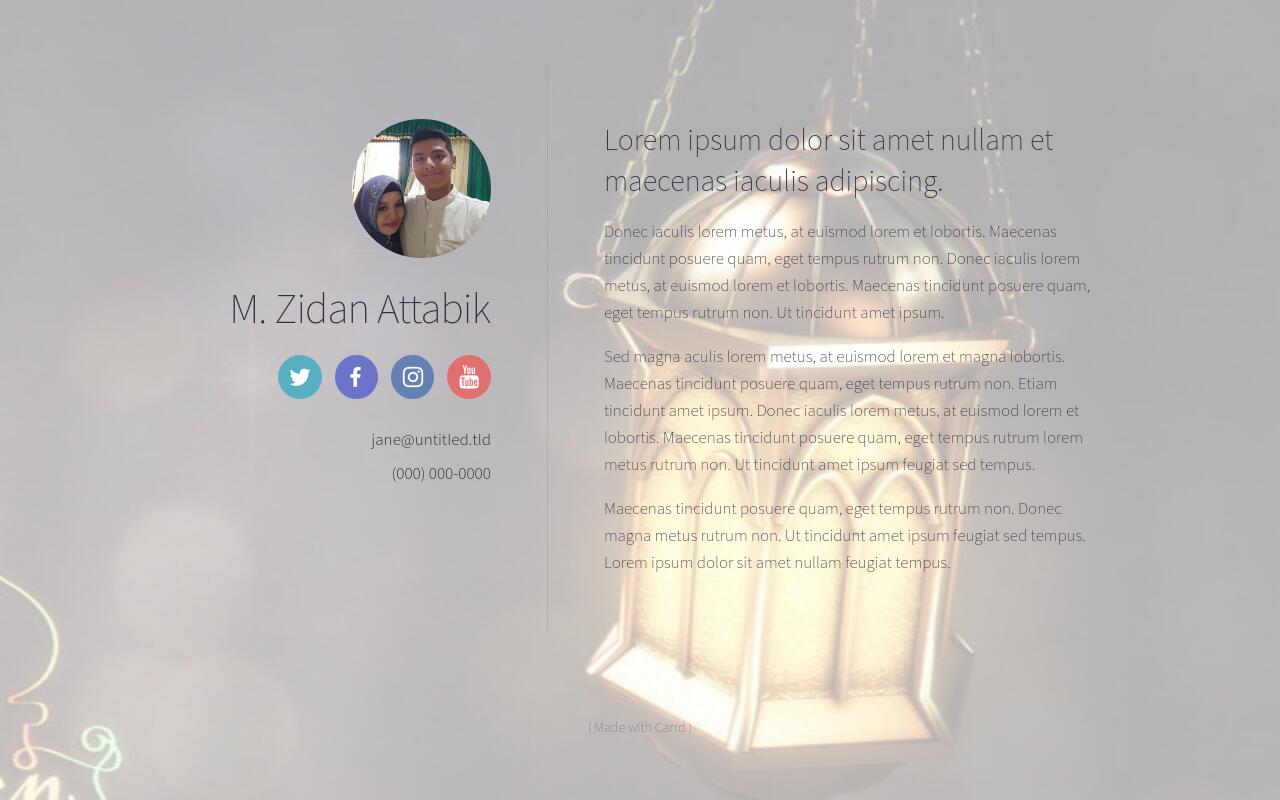 Carrd profile picture for @zidan